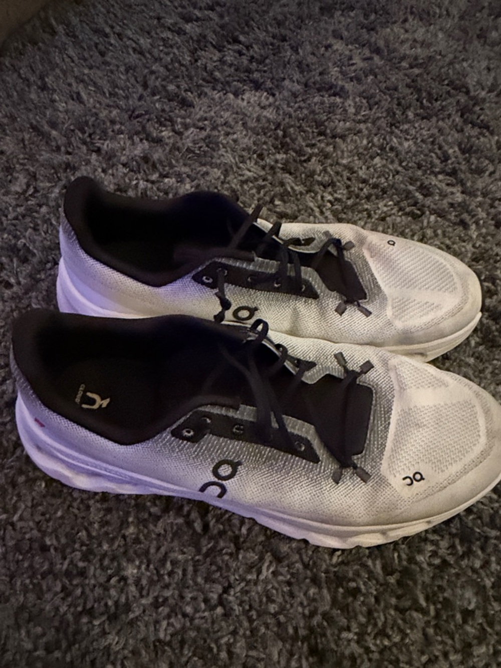 On Running White and Black Men's Running Shoes